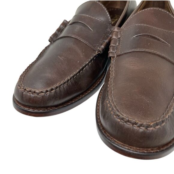 J Crew Camden Loafers Mens 12 Brown Leather Sole Penny Preppy BJ009 main image 9